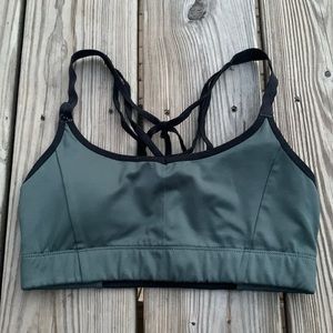Olive green and black C9 Target sports bra
